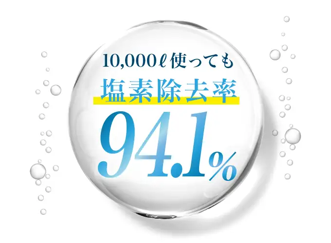 塩素除去率94.1%
