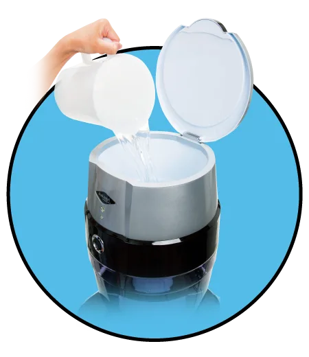 ボトルに水道水を注ぐだけ!